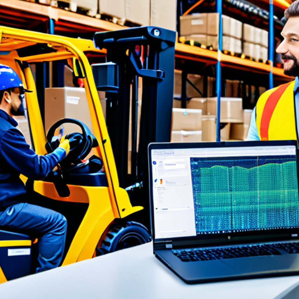 센서 네트워크와 블록체인의 융합 가능성 - Smart Supply Chain Management**

"A modern warehouse scene, featuring packages equipped with small, ...