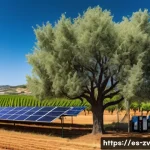 Home 22 무선 센서 네트워크에서의 데이터 수집 방식 - A detailed and realistic illustration of a wireless sensor network deployed in a rural agricultural ...