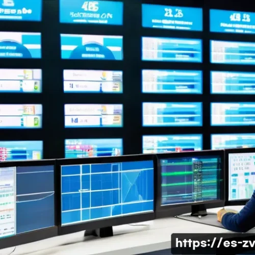 Home 32 시간 동기화 문제 해결을 위한 센서 네트워크 접근법 - A high-tech industrial sensor network control room in a modern Spanish factory, featuring engineers ...